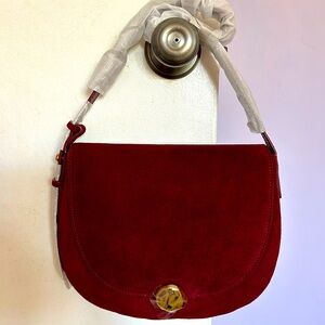 Madewell Dakota Saddle Bag in Suede